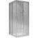 Kout sprchový WECCO SHINY 800×800 mm lesklý hliník/matné sklo