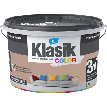 Malba interiérová HET Klasik Color hnědý karamelový, 4 kg