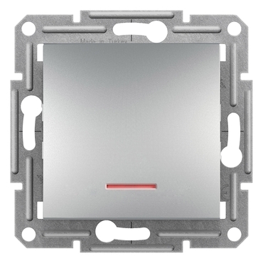 Tlačítko řazení 1/0 So Schneider Electric Asfora aluminium