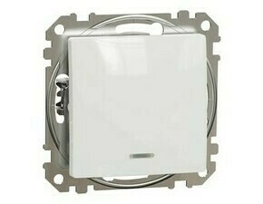 Tlačítko střídavé řazení 6/0So Schneider Sedna Design bílá