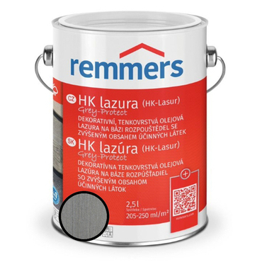 Lazura tenkovrstvá HK Lazura Grey Protect platinová, 2,5 l