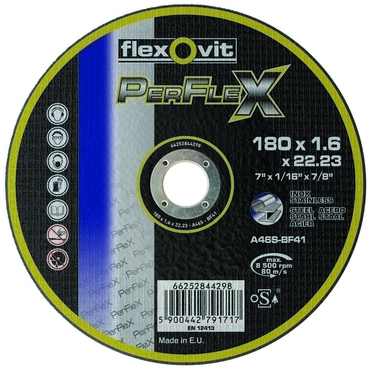 Kotouč řezný Flexovit PerFlex A46S-BF41 180×22,23 mm