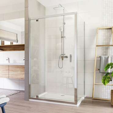 Dveře sprchové + boční stěna Mereo Lima CK87963K 900×800 mm chrom/čiré sklo