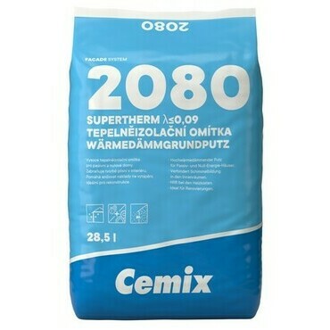 Omítka tepelněizolační jádrová Cemix 2080 SUPERTHERM 0,09 28,5 l