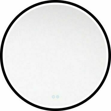 Zrcadlo s LED osvětlením ESB EMILIAZ80KLEDB průměr 80 cm se senzorem černý