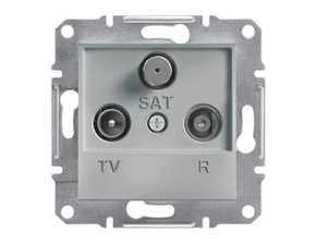 Zásuvka anténní koncová Schneider Electric Asfora TV/R/SAT aluminium