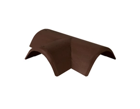 Hřebenáč rozdělovací levý T220 Bramac Novo se dvěma příchytkami tmavohnědá