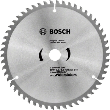 Kotouč pilový Bosch Eco for Aluminium 190×20×2,2 mm 54 z.