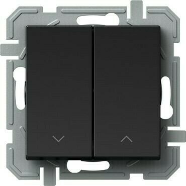 Tlačítko dvojité řazení 1/0+1/0 TEM Logiq černá