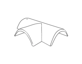 Hřebenáč rozdělovací levý T250 Bramac Protector s příchytkou památkově červená