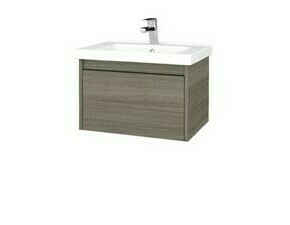 Skříňka umyvadlová Dřevojas BONO SZZ 65 Cafe/Cafe vč. umyvadla Harmonia