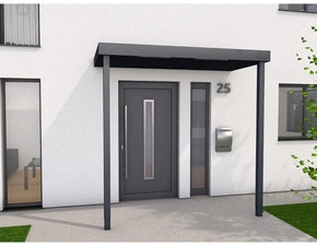 Stříška vchodová se sloupky Guttavordach BS PLUS-P XL LED strip antracit 2 500×1 250 mm