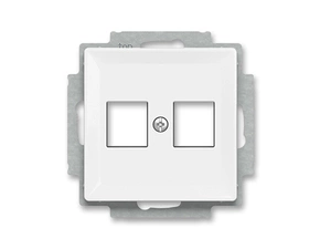 Kryt zásuvka datová dvojnásobná ABB Zoni bílá