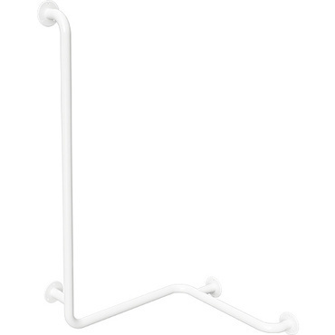 Madlo do sprchy Bemeta Help se svislou opěrou levé bez krytky bílá