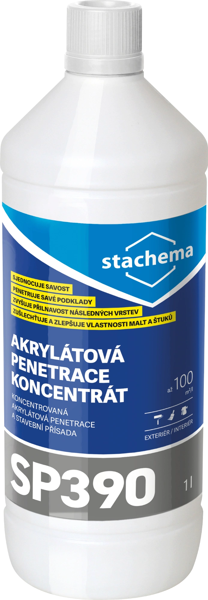 STACHEMA Penetrace koncentrát akrylátový Stachema SP390 mléčně bílý 1 l