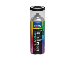 Barva akrylová vrchní Roko AKRYCOLOR Sprej černá MAT, 400 ml