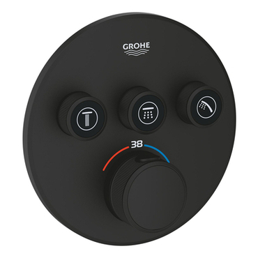 Baterie podomítková termostatická Grohe Grohtherm SmartControl 3-cestná phantom black 29508KF0