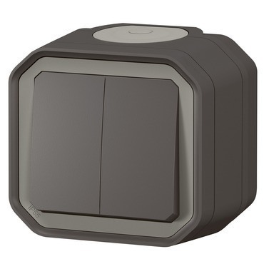 Přepínač střídavý dvojitý řazení 6+6 Legrand Plexo antracit