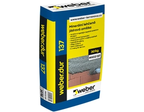 Omítka jádrová lehčená minerální weberdur 137 30 kg