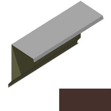 Ukončení pultové střechy RS360A-60 SP 35 TEX s okapnicí 2M15A hnědá