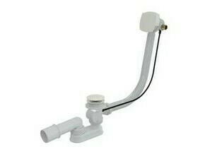 Sifon vanový s ovládáním Alca A564B-80 s napouštěním přepadem bílá-mat velká zátka