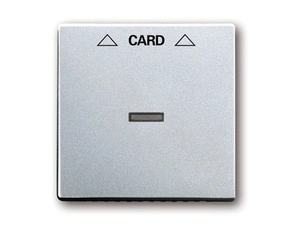 Kryt spínač kartový s průzorem ABB Future hliníková stříbrná
