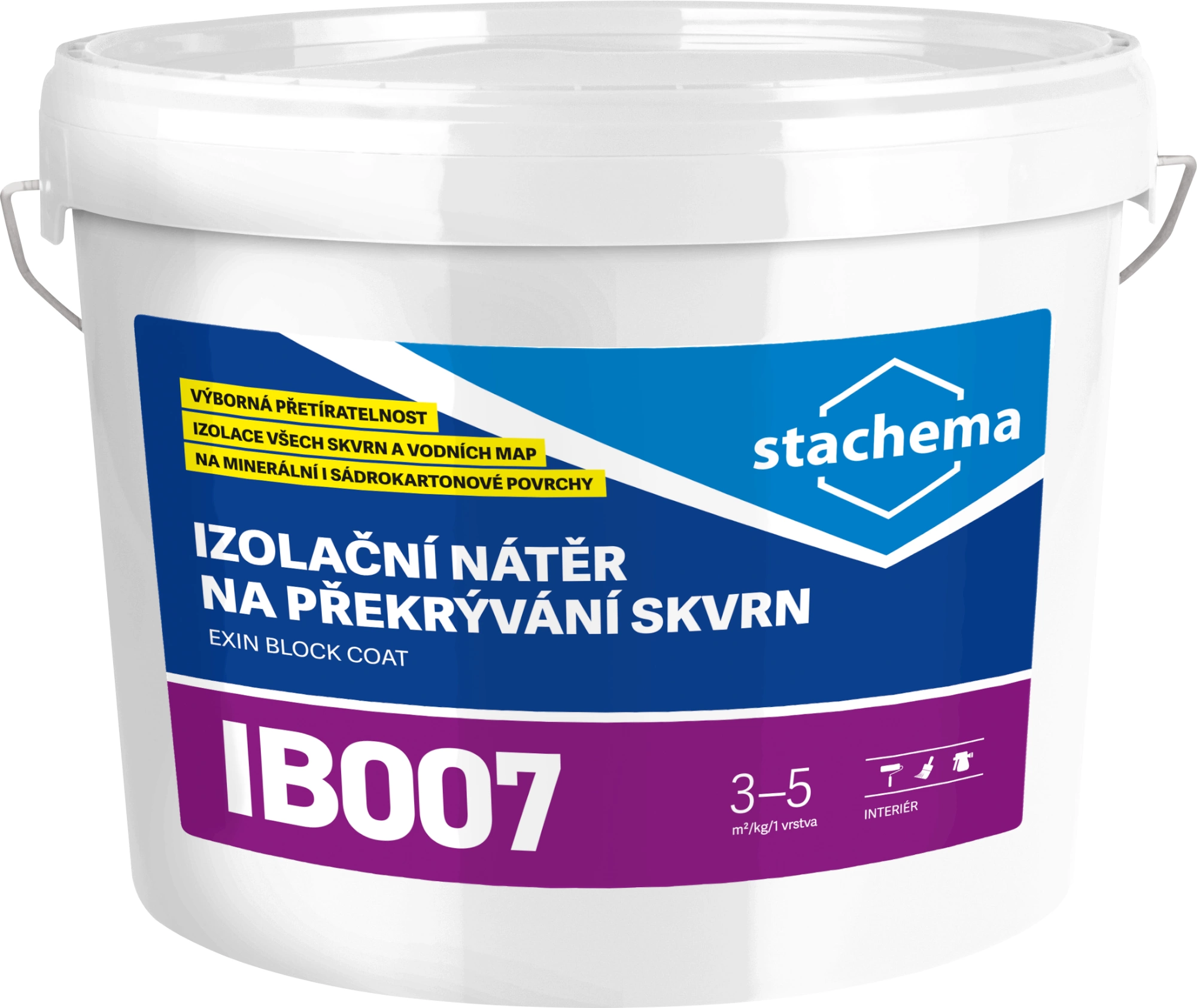 STACHEMA Nátěr k zakrývání skvrn Stachema IB007 bílá 1 kg