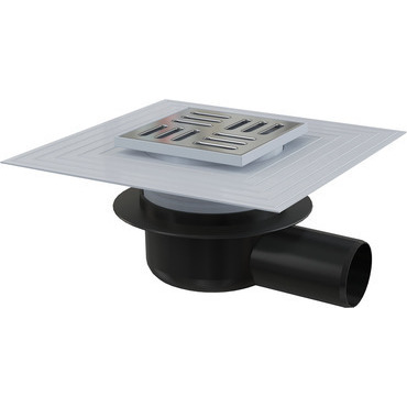 Vpust podlahová Alca APV26C 105×105 mm DN 50 boční