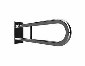 Úchyt sklopný ve tvaru U Bemeta Help 900 mm s krytkou nerez lesklý