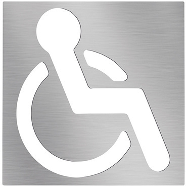 Piktogram čtverec Bemeta invalidé nerez matný