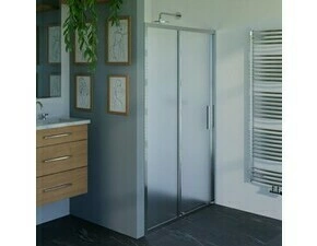 Dveře sprchové WECCO 1100 mm lesklý hliník/matné sklo