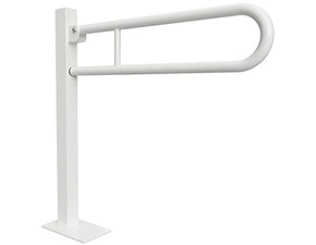 Úchyt sklopný ve tvaru U Bemeta Help ukotvený do země 813 mm s krytkou bílá