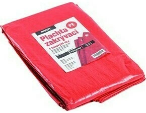 Plachta zakrývací PROFI 140 g/m2 červená/stříbrná 3×4 m