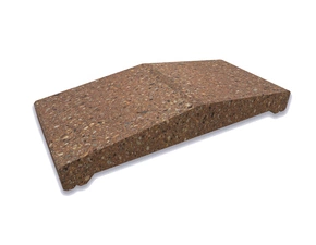 Stříška plotová štípaná CS Blok 40 hnědá 230×500×84 mm