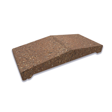 Stříška plotová štípaná CS Blok 40 hnědá 230×500×84 mm