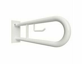 Úchyt sklopný ve tvaru U Bemeta Help s držákem TP 850 mm s krytkou bílá
