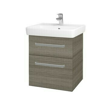 Skříňka umyvadlová Dřevojas Q MAX SZZ2 55 Cafe/Cafe vč. umyvadla Q