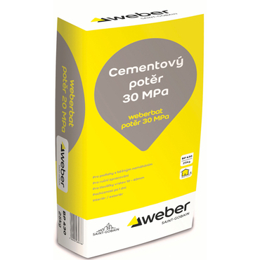 Potěr cementový 30 MPa weberbat 25 kg