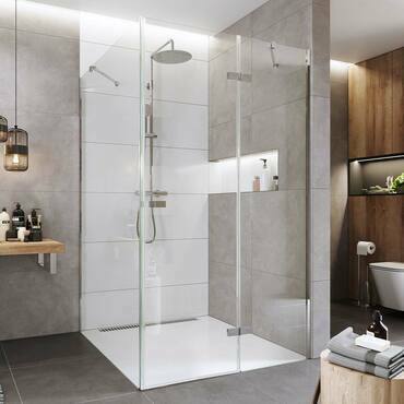 Dveře sprchové + boční stěna Mereo Novea CK10314ZP 1 000×800 mm pravé chrom/čiré sklo