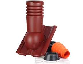 Komplet odvětrací Betonpres DN125 červenohnědá