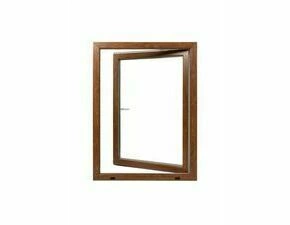 Okno plastové BRAVO OS1 golden oak/white levé 900×1 200 mm