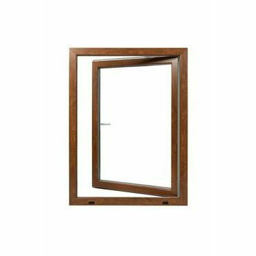 Okno plastové BRAVO OS1 golden oak/white levé 900×1 200 mm