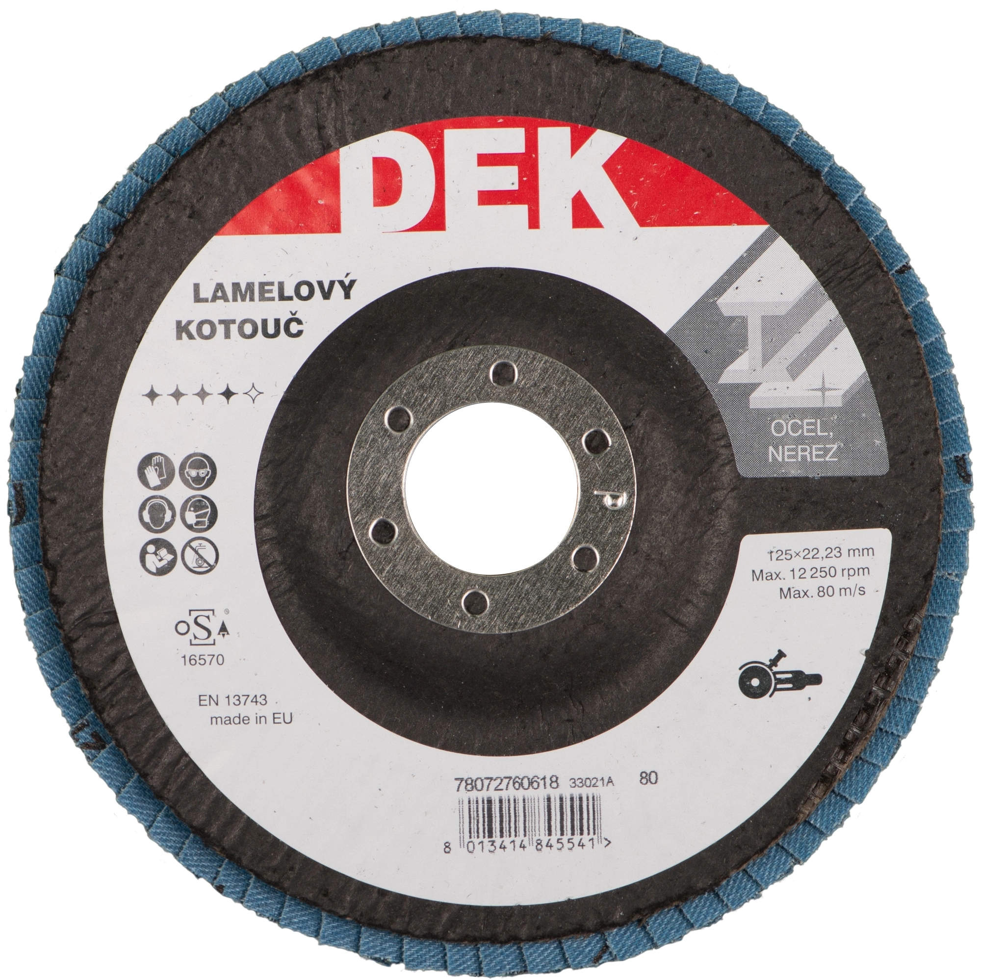 DEK Kotouč brusný lamelový DEK 125×22,23 mm 80