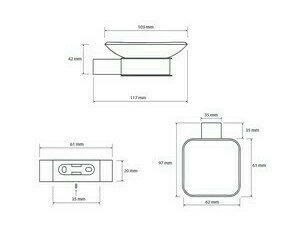 Mýdlenka skleněná Bemeta Nero černý matný