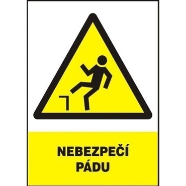 Tabule výstražná Nebezpečí pádu A4