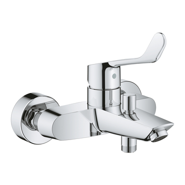Baterie vanová nástěnná Grohe Eurosmart 150 mm, chrom s přepínačem a lékařskou pákou 25243003