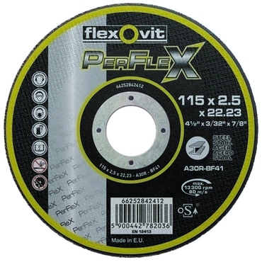 Kotouč řezný Flexovit PerFlex A30R-BF41 115×22,23 mm