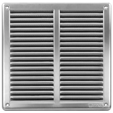 Mřížka větrací se sítí HACO NVM 250×250 mm nerez
