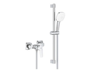 Baterie sprchová nástěnná Grohe Cubeo 150 mm, se sprchovým setem chrom 1018250000