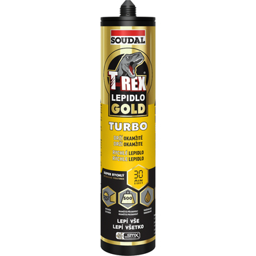 Lepidlo montážní Soudal T-REX GOLD TURBO 290 ml